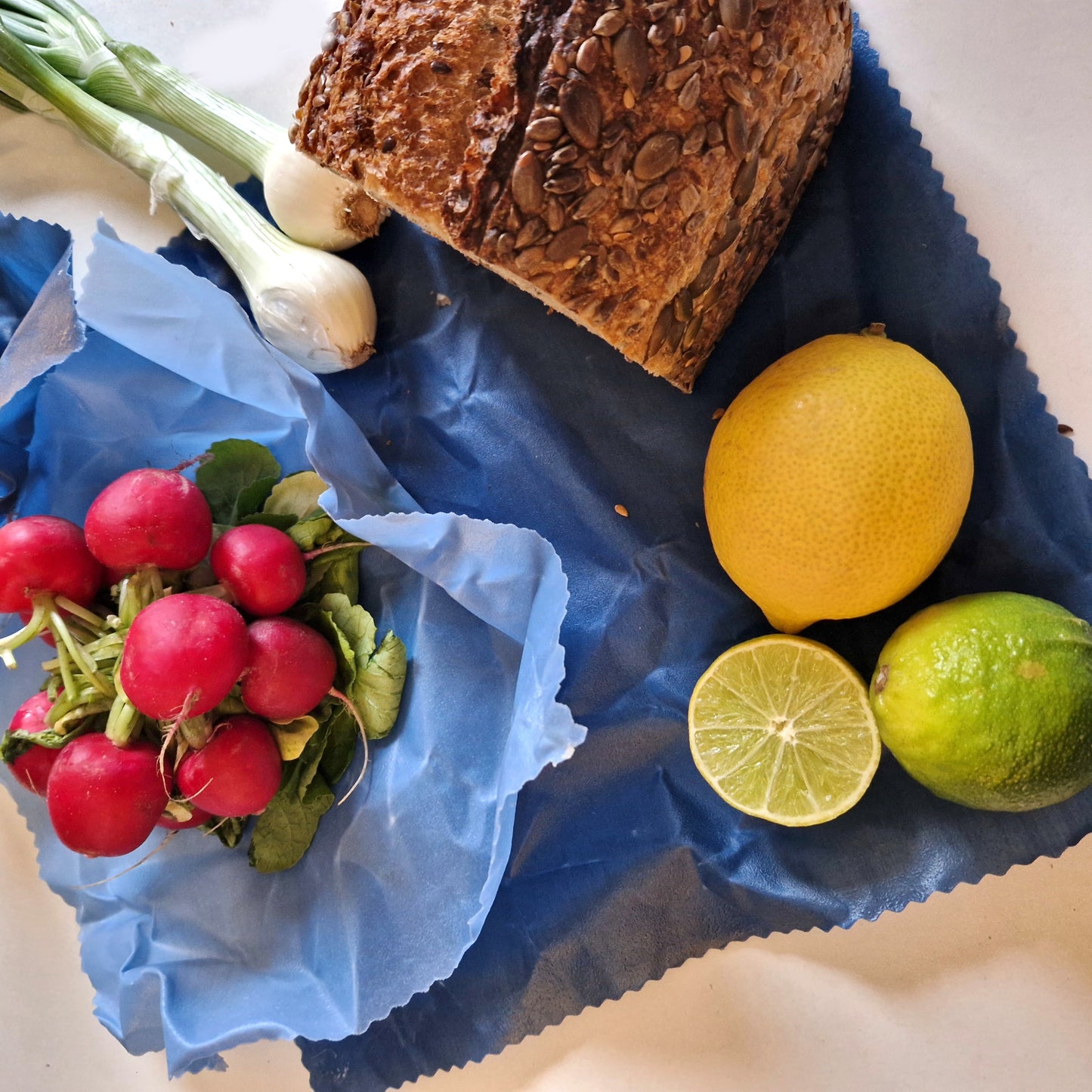 *Earth Tones Set of 3 Beeswax Food Wraps | Sky